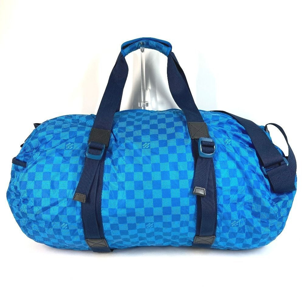 Louis Vuitton Boston Bag Practical Leather Nylon Blue