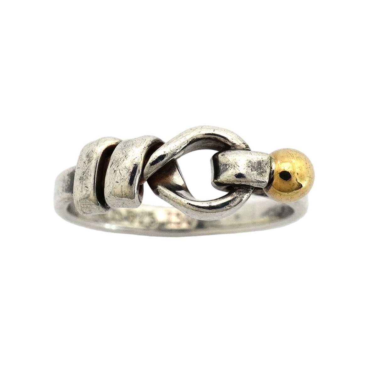 Tiffany & Co Ring Hook Eye 18k Yellow Gold 925 Sterling Silver — view 2