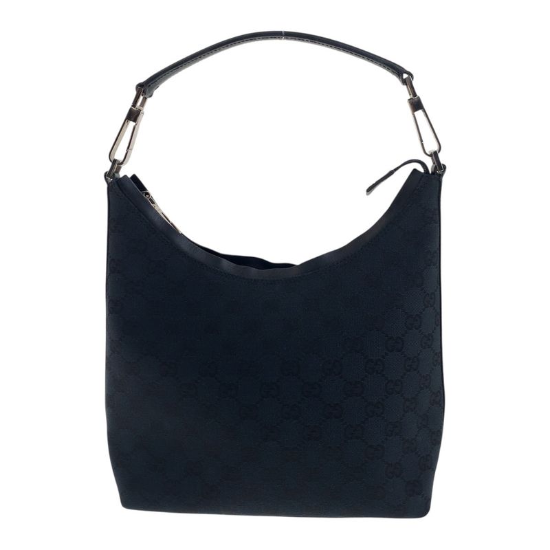 Gucci Black Silver Hardware GG Canvas 000 0602 Shoulder Bag Shoulder Women