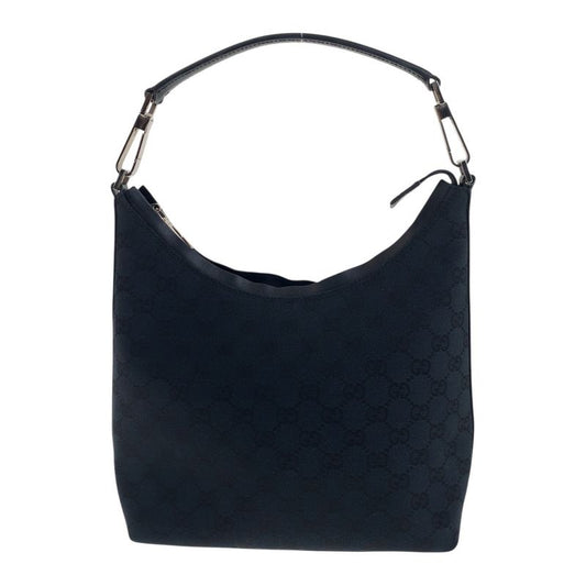 Gucci Black Silver Hardware GG Canvas 000 0602 Shoulder Bag Shoulder Women
