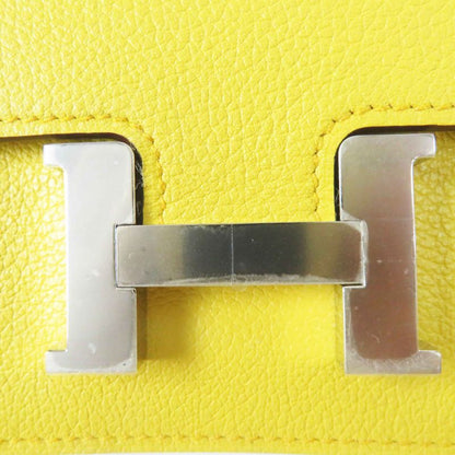 Hermes Constance Slim Verso Silver Hardware Evercolor Coin Case Sun New Blue