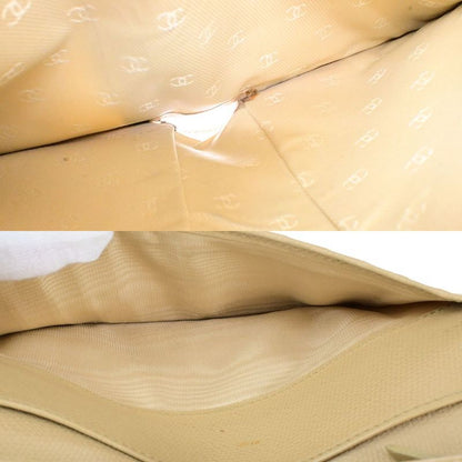 Chanel Wallet Coco Button Fold Wallet Leather Beige 60ka506