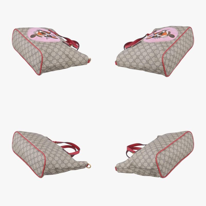 Guccigg Supreme Bosco Patch Beige And Multicolor PVC Coated Canvas 473887