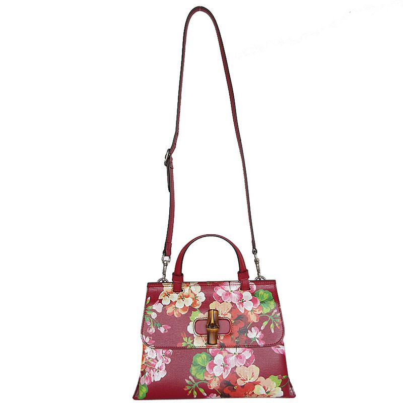 Gucci Shoulder Bag Handbag Blooms Bamboo 370831