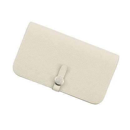 Hermes Wallet Dogon GM Duo Cles Silver Togo