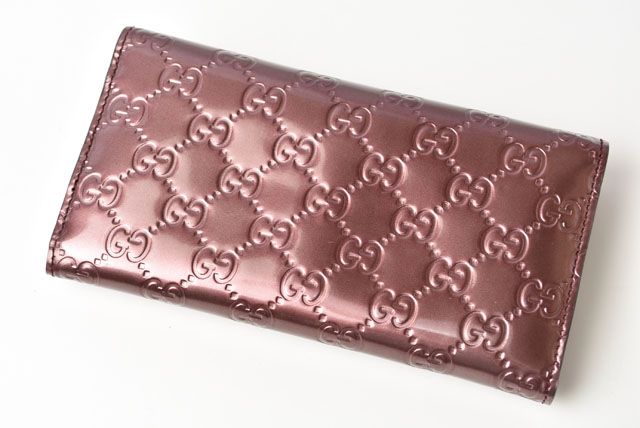 Gucci Wallet Long Wallet GG Pattern Heart-shaped Interlocking G Metallic