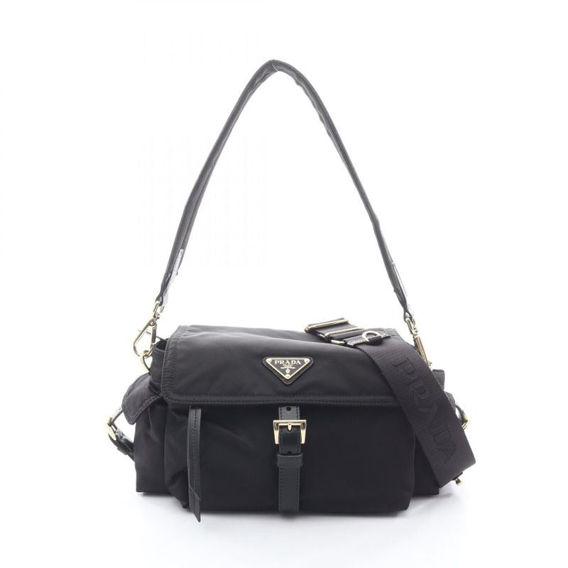 Prada Handbag Explorer 1 Bd394 Black Nylon Leather Shoulder Bag