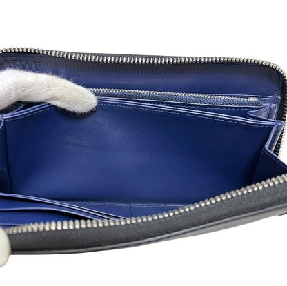 Loewe Round Zipper Long Wallet Black Anagram 133.87l92