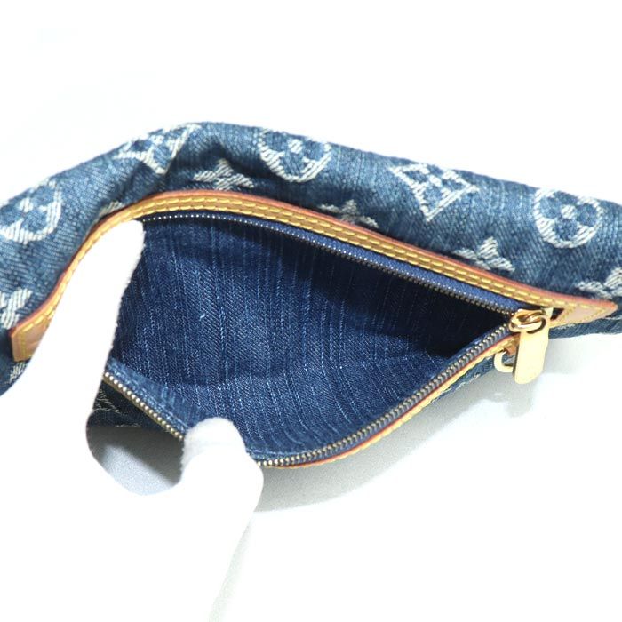 Louis Vuitton Pochette Platte Clutch Bag Monogram Denim Blue M95007 Th0076