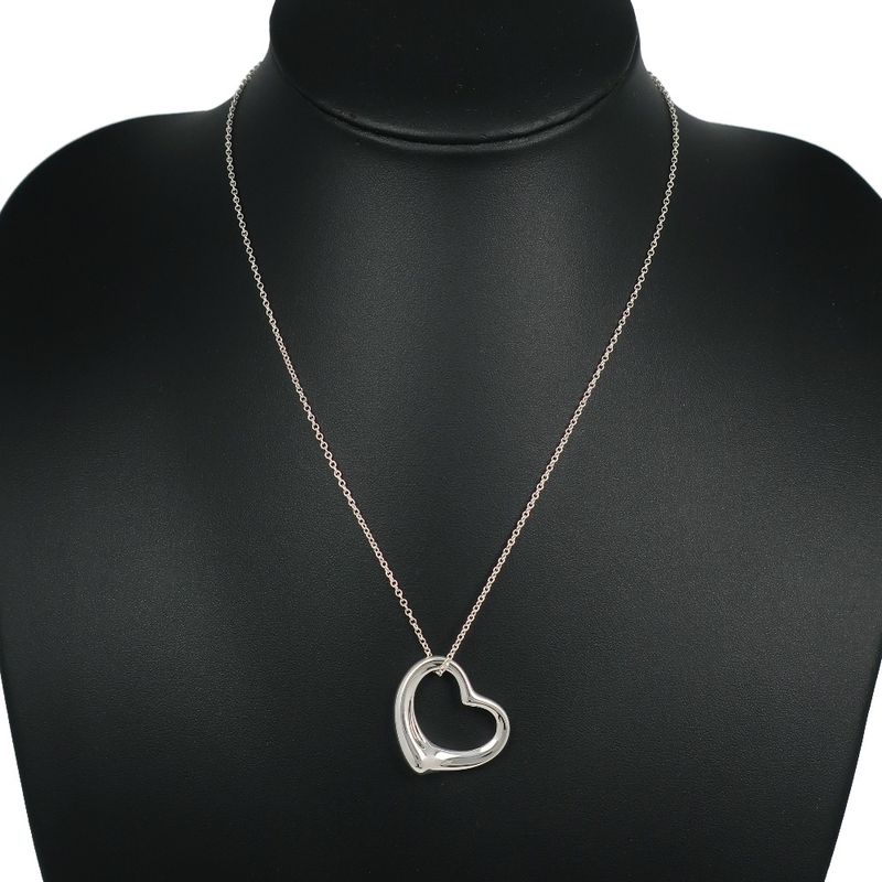 Tiffany & Co Open Heart Elsa Peretti 925 Silver Ladies 9.9g Necklace
