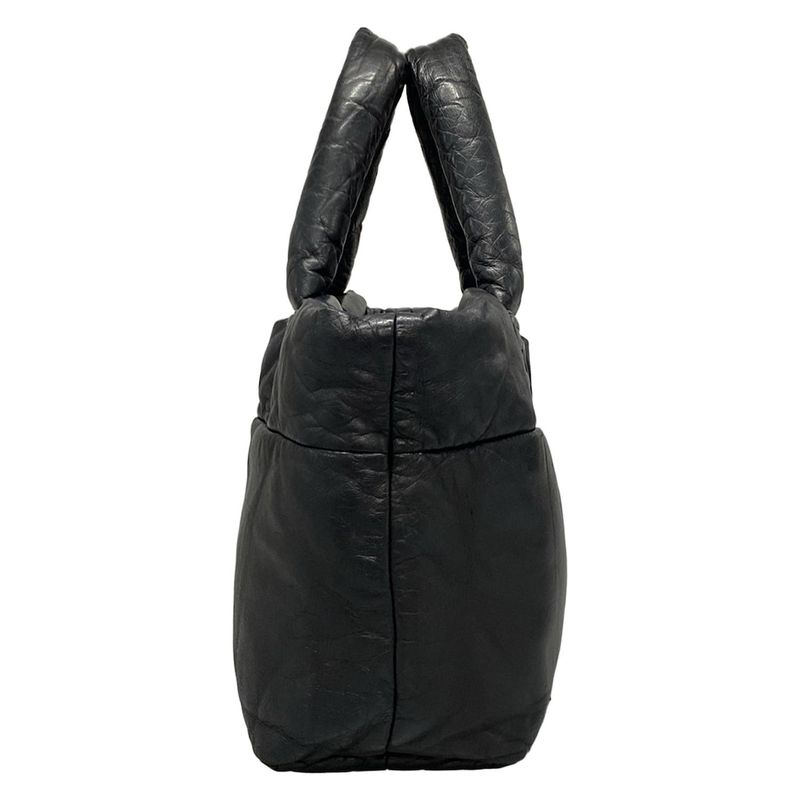 Chanel Tote Bag Coco Cocoon PM Black Lambskin