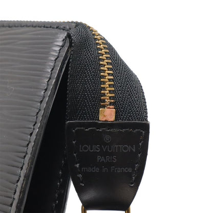 Louis Vuitton Epi Pochette Accessoire Accessory Pouch Handbag Noir Black Gold