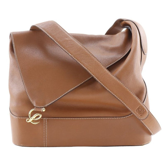 Loewe L Logo Calf Brown Women Shoulder Bag