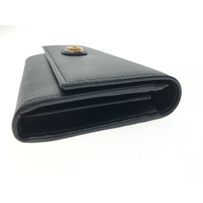 Gucci Women's Long Wallet Interlocking G Marina Leather 598531 Black