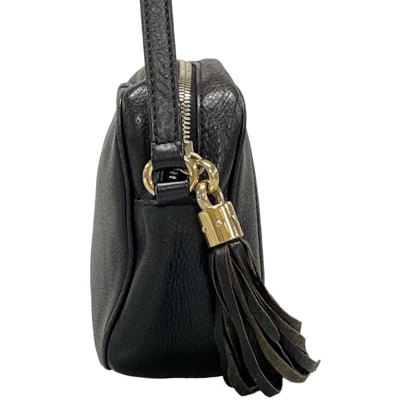 Gucci Shoulder Bag Soho 308364 Black Leather