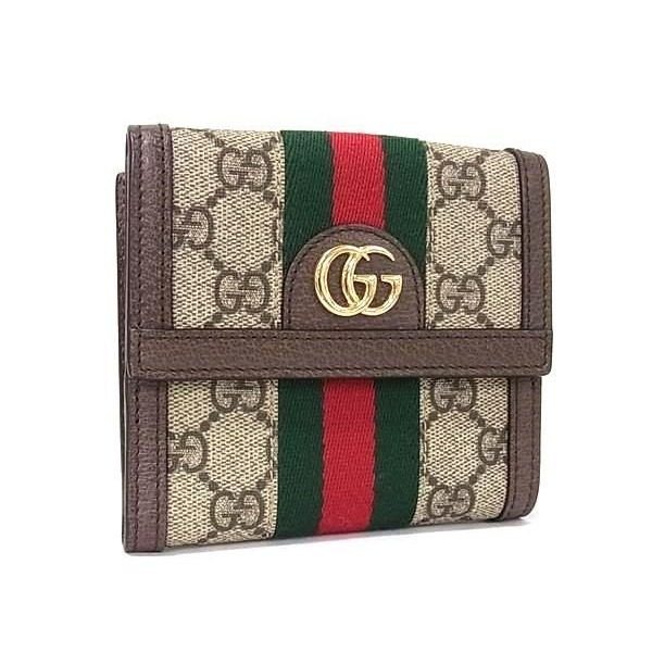 Gucci Ophidia GG Marmont Sherry Line Supreme Wallet Beige