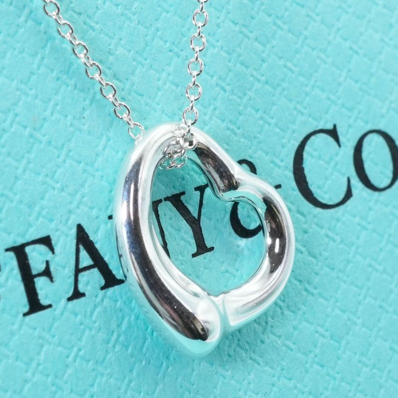16mm (0.63in) Tiffany & Co Open Heart Necklace Size S 25-311