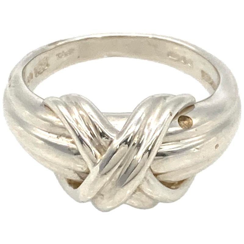 Tiffany & Co Tiffany & Co Signature Cross Ring Size Approx 11 Sv925 45g Silver