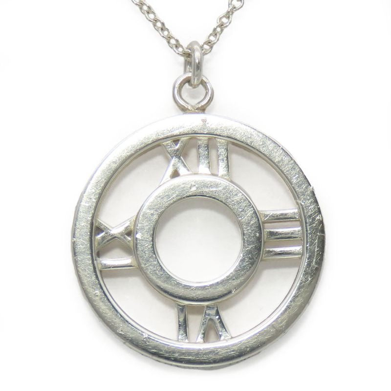 Tiffany & Co Necklace Atlas Open Medallion 925 Silver 3.8 g