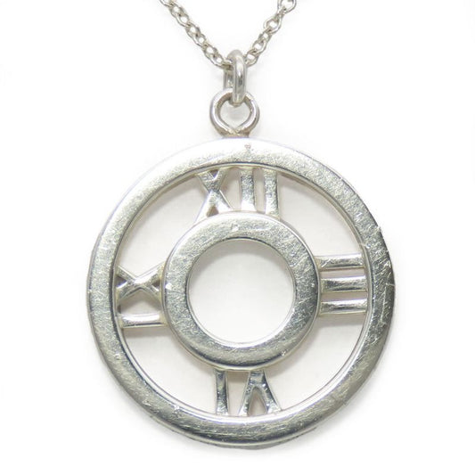 Tiffany & Co Necklace Atlas Open Medallion 925 Silver 3.8 g