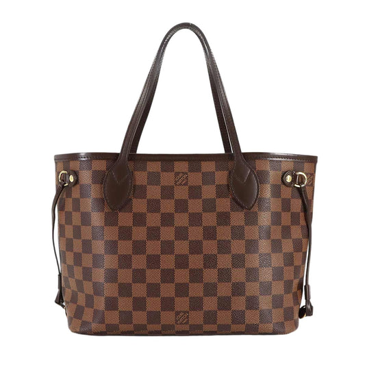 Louis Vuitton Damier Neverfull PM Tote Ebene Gold Brown