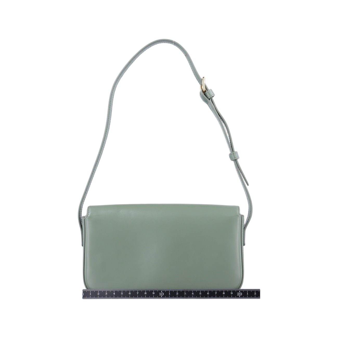 Celine Claude Triomphe Green Leather Messenger Bag — view 2
