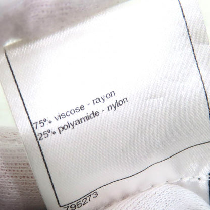 CHANEL P40325 Coco Mark Plate Allover Design Seventh Sleeve Knit Dress Black 38