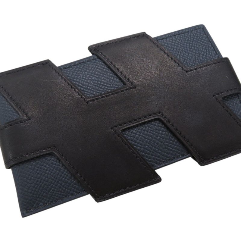 Hermes H Tag Vaux Epson Vorsoft Blue Indigo Black Silver Hardware Z Engraved