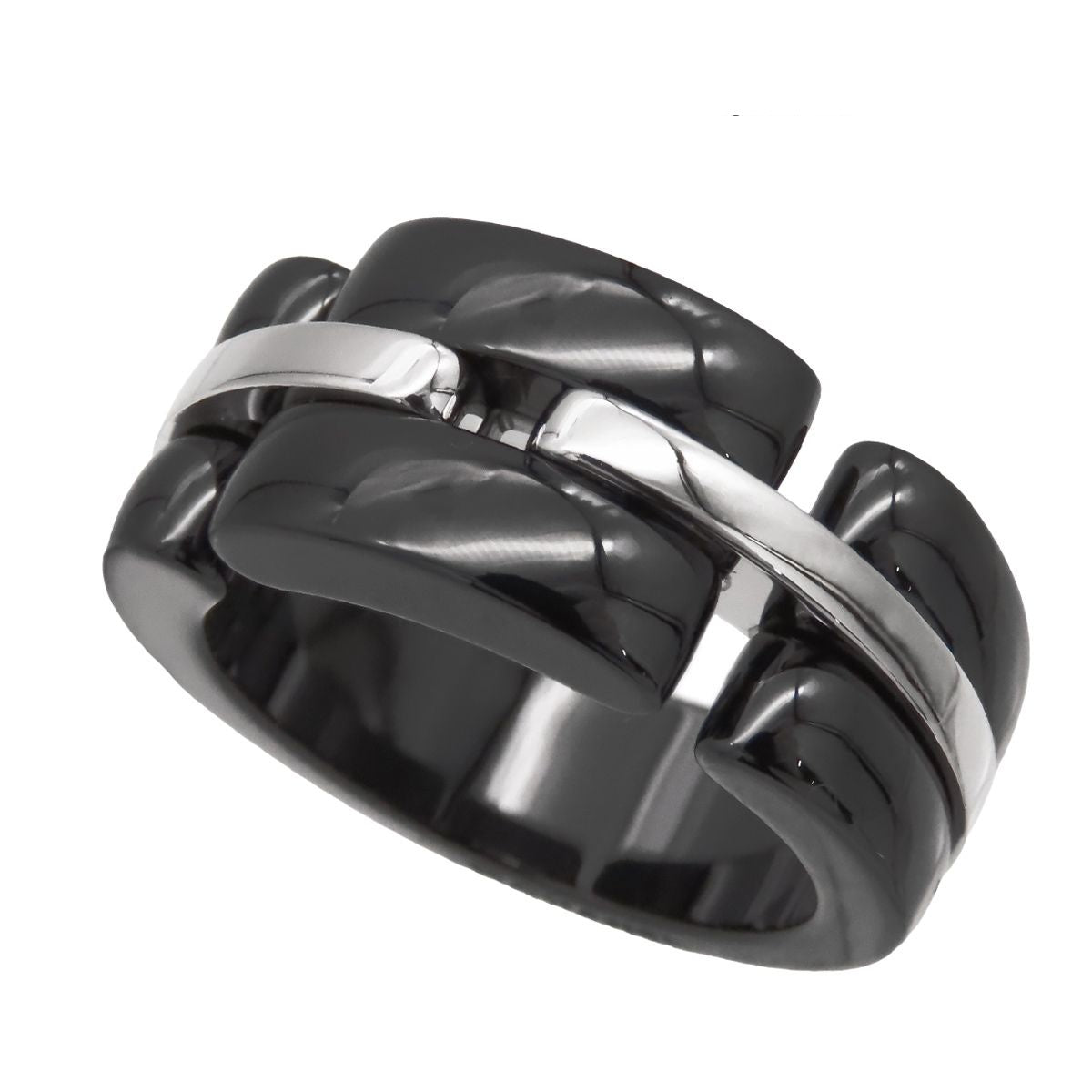Chanel Ultra Ring White Gold Black 18K Ceramic