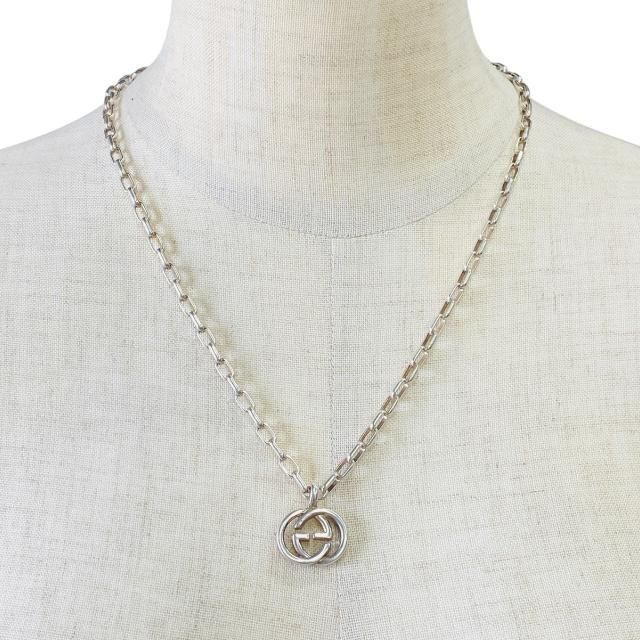 Gucci Interlocking G Necklace Pendant Accessory Jewelry Small Ag925 Silver