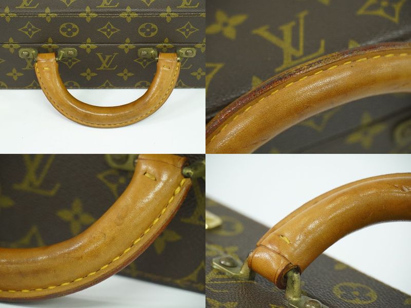 Authentic Louis Vuitton LV Crusher Monogram Attache Case Handbag Brown M53124