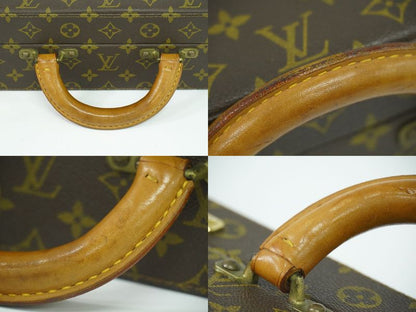 Authentic Louis Vuitton LV Crusher Monogram Attache Case Handbag Brown M53124