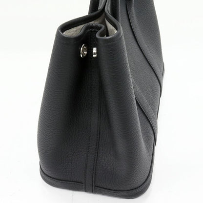 Hermes Tote Handbag Garden Party 30 TPM Negonda Black Silver Hardware