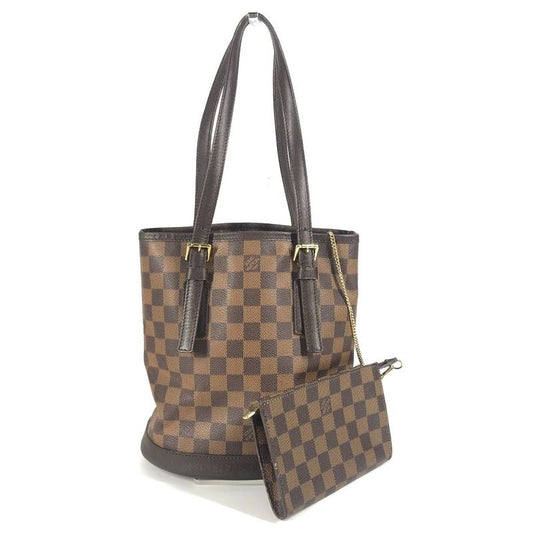 Louis Vuitton Shoulder Bag Marais With Pouch Damier Canvas Ebene Brown