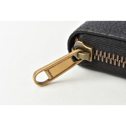 Gucci Coin Case Card Mini Wallet Purse Vintage Logo Print Black — view 4