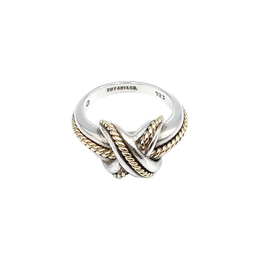 Tiffany & Co Signature Cross Gold Silver Ring