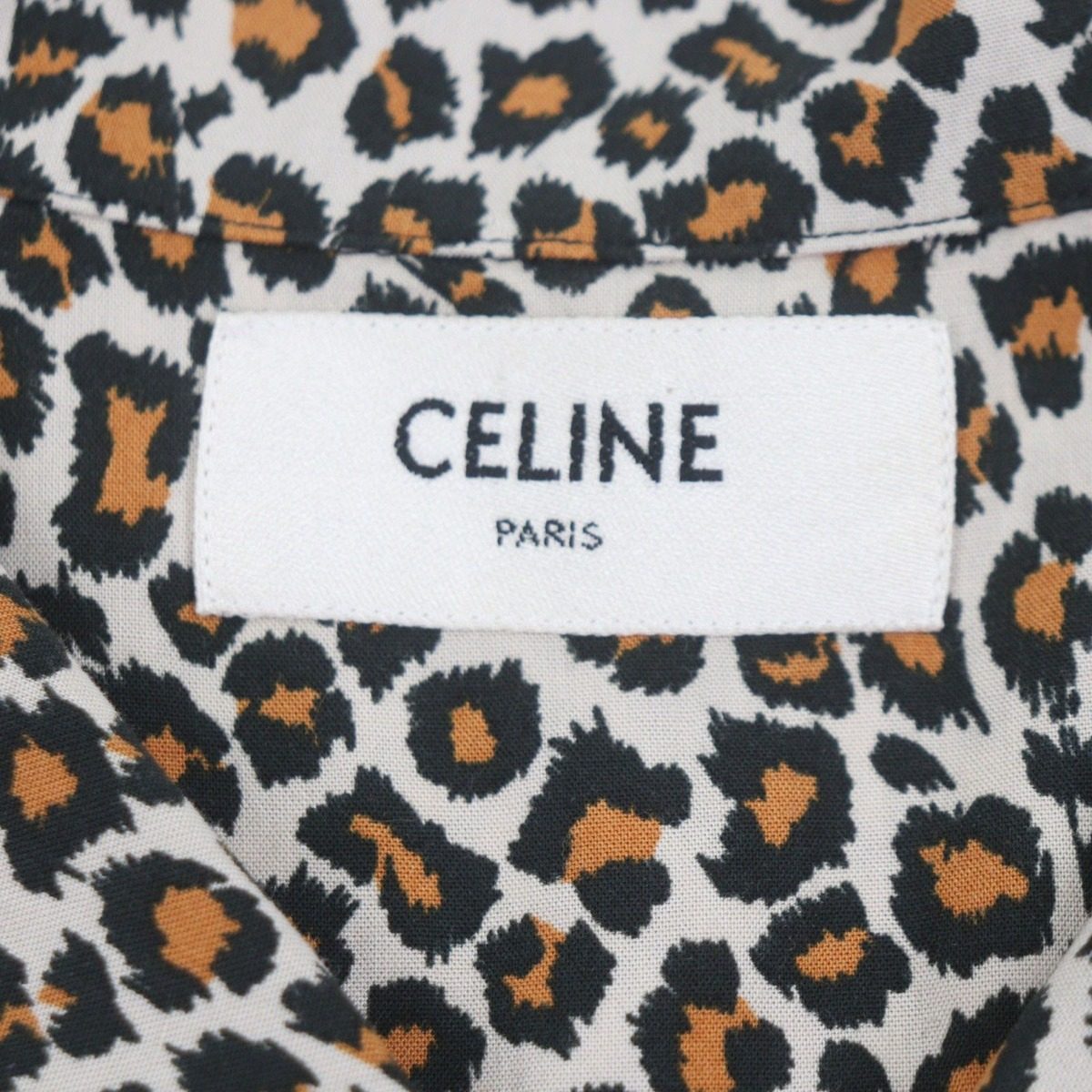 Celine Eddie Era Leopard Pattern Short Sleeve Aloha Shirt Short Brown 40 — view 5