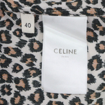 Celine Eddie Era Leopard Pattern Short Sleeve Aloha Shirt Short Brown 40 — view 6