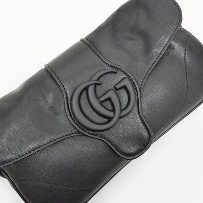 Gucci Aphrodite 767226 Black Shoulder Bag Cuff Leather Women's - Unused