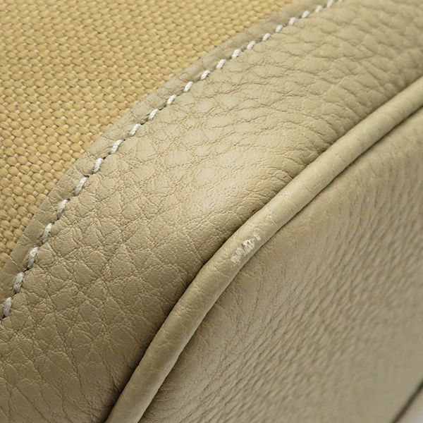 Hermes Tote Garden Party GM Negonda Toile Militaire Pouss Iere Silver Hardware