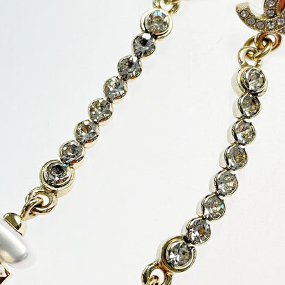 Chanel Perfume Bottle Swing Earrings Gold Coco Mark GP Rhinestone Fake