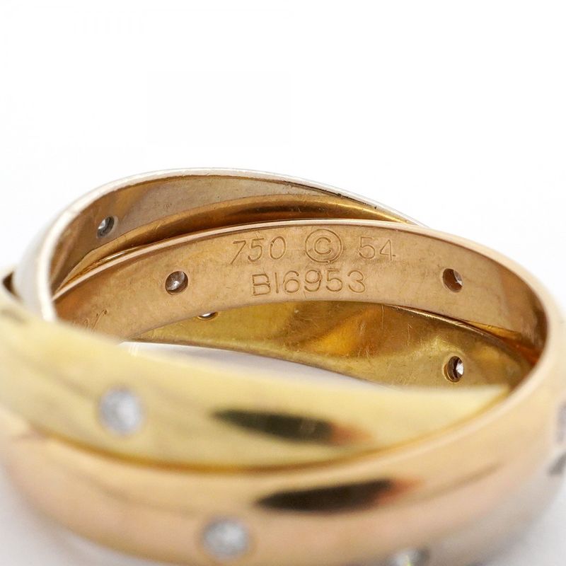 Cartier Ring Trinity 18K Yellow Gold Yellow Gold 18K White Gold White Togo Old