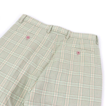 Gucci 21AW 653360 Tartan Check Double Trousers Wool Pants Greenish 46 Hanger