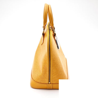 Louis Vuitton Alma Epi Leather Yellow Handbag — view 5