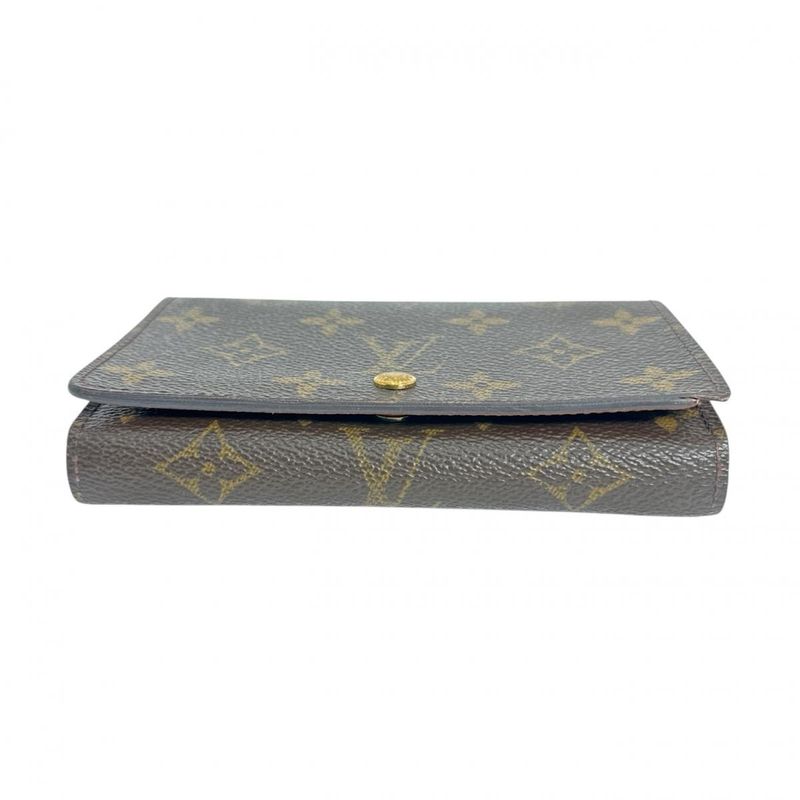 Louis Vuitton M61730 Monogram L-shaped Zipper Porte Monnaie Vie Trésor Fold