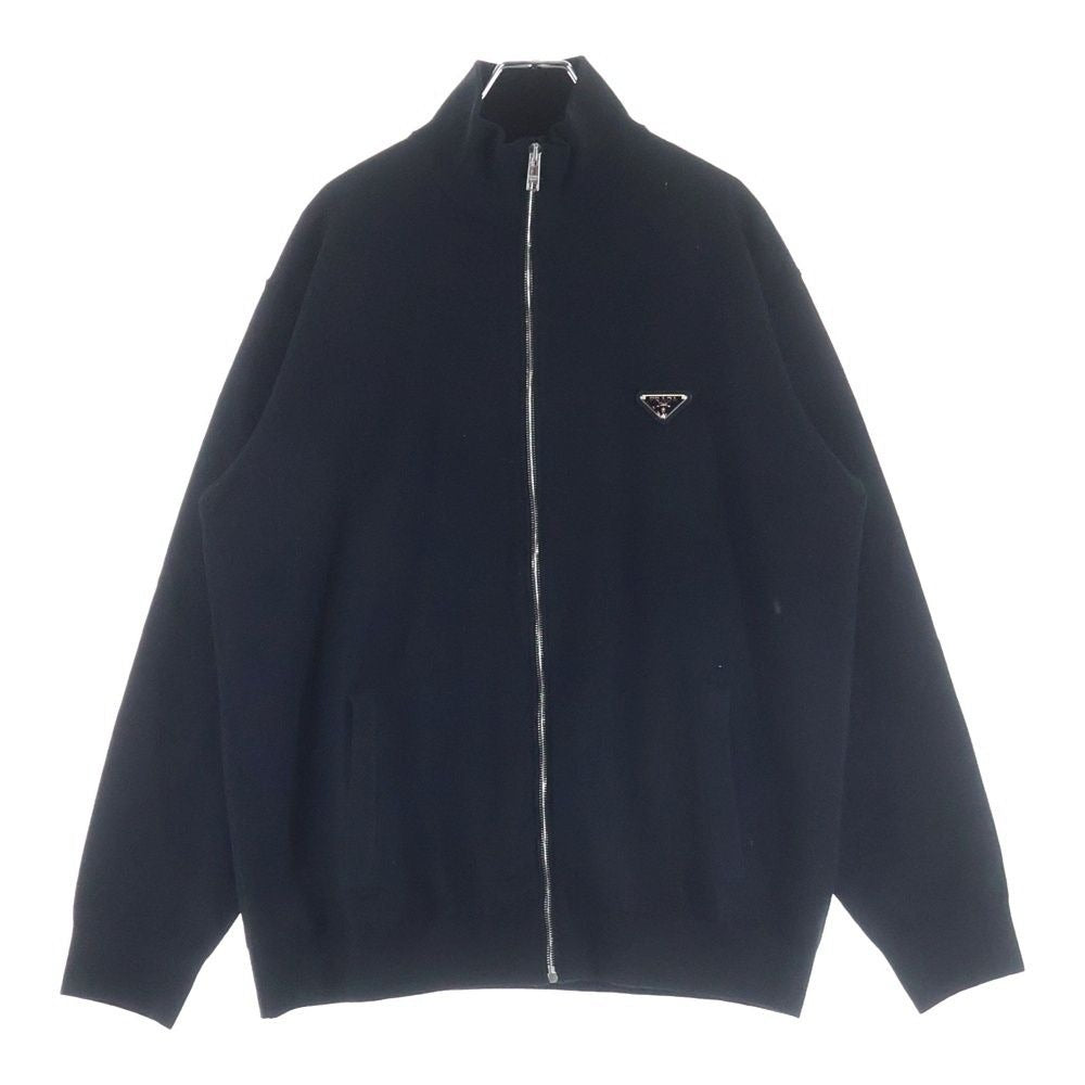 Prada Super Fine Ulka Digan with Zip Up Knit Black