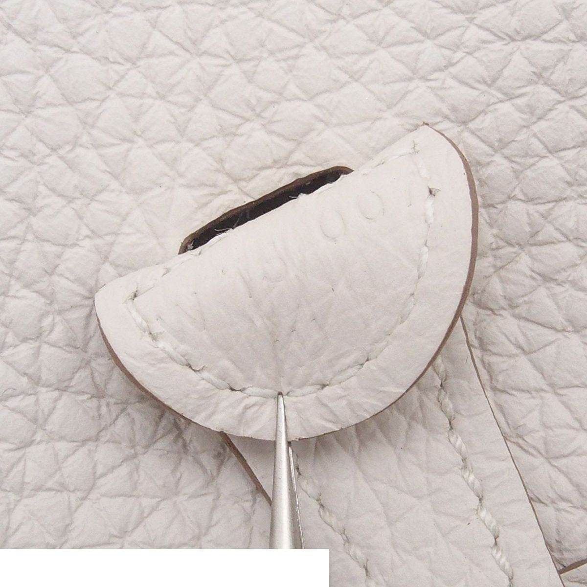 Hermes Evelyne Amazon TPM Cles Silver Taurillon Clemence Shoulder Bag — view 6