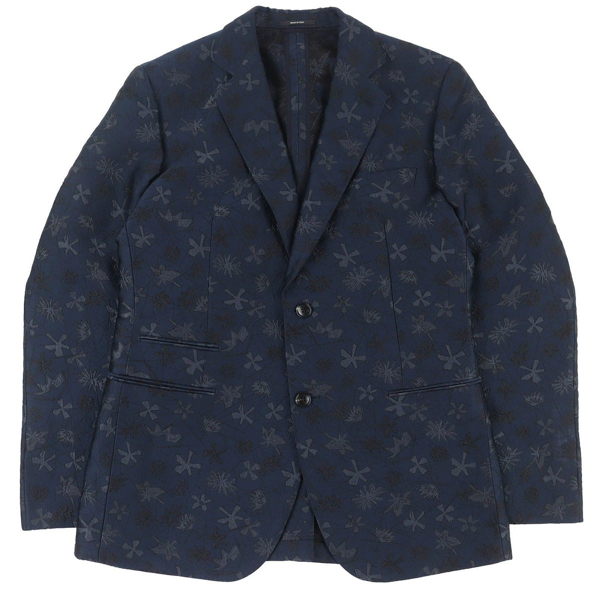 Hermes Silk Blend All Weave Pattern Single Jacket Tailored