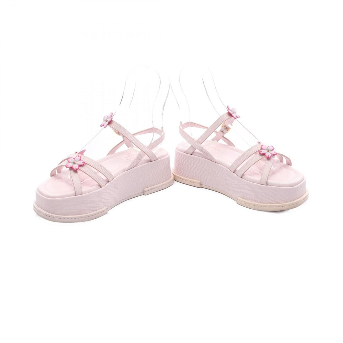 Louis Vuitton Sandals LV TM Maya Cherry Blossom Pink Leather — view 3