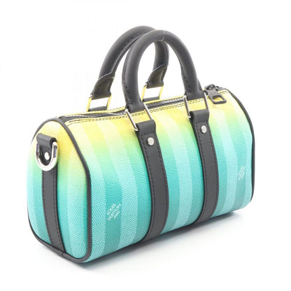 Louis Vuitton Handbag Keepall XS Green Yellow Canvas Leather — view 2